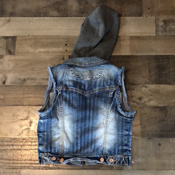 Wallflower Denim Sweatshirt Vest - Picture 7 of 7